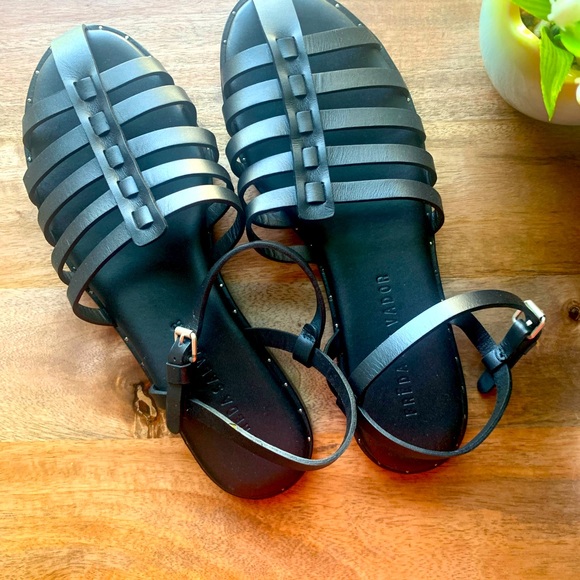 Freda Salvador Shoes - Black Strappy Sandals